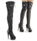 DELIGHT-3025ML - Black Pu Mesh Lace Black Matte