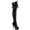 Delight-3028 - Black Stretch Patent/Black