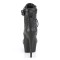 Delight-600-05 - Black Faux Leather Matte  