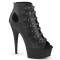 Delight-600-11 - Black Faux Leather Matte