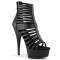 Delight-600-26 - Black Faux Leather Matte  