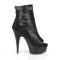 Delight-600-27LC - Black Faux Leather Fabric Matte