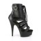 Delight-600-35 - Black Faux Leather Matte  