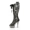 Delight-600-46 - Black Velvet Suede/Pewter Chrome