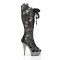 Delight-600-46 - Black Velvet Suede/Pewter Chrome