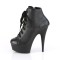 Delight-600SK-02 - Black Faux Leather Matte