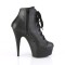 Delight-600SK-02 - Black Faux Leather Matte