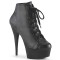 Delight-600SK-02 - Black Faux Leather Matte
