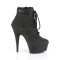 Delight-600TL-02 - Black Nubuck Faux Leather Matte  
