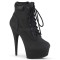 Delight-600TL-02 - Black Nubuck Faux Leather Matte  