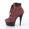 Delight-600TL-02 - Burgundy Nubuck Faux Leather Dark Brown Mat  
