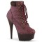 Delight-600TL-02 - Burgundy Nubuck Faux Leather Dark Brown Mat  