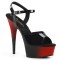 Delight-609BR - Black Pat Red  