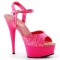 Delight-609Uvg - Neon Hot Pink Glitter/Hot Pink