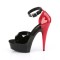 Delight-617 - Black Red Patent