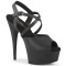 Delight-624-1 - Black Faux Leather Matte