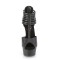 Delight-626 - Black Faux Leather Matte  