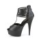 Delight-626 - Black Faux Leather Matte  