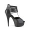 Delight-626 - Black Faux Leather Matte  