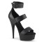 Delight-629 - Black Faux Leather Matte