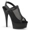 Delight-636 - Black Faux Le Mesh Matte