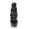 Delight-651 - Black Faux Leather Matte  