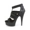 Delight-651 - Black Faux Leather Matte  