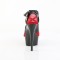 Delight-652-1 - Black Patent Red Fishnet