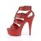 Delight-658 - Red Faux Leather Matte  