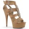 Delight-658 - Taupe Faux Leather Matte  