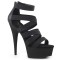 Delight-659 - Black Faux Leather Matte  