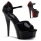 Delight-660Fh - Black Patent/Black (Red Lace)