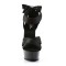 Delight-668 - Black Satin/Black