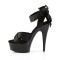 Delight-668 - Black Satin/Black