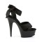 Delight-668 - Black Satin/Black