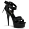 Delight-668 - Black Satin/Black