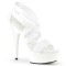 Delight-669 - White Faux Leather  