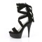 Delight-671 - Black Faux Suede Matte  