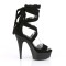 Delight-671 - Black Faux Suede Matte  