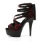 Delight-678Lc - Red Satin-Lace/Black Matte