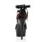 Delight-678Lc - Red Satin-Lace/Black Matte