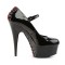 Delight-687Fh - Black-Red Patent/Black