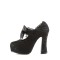 Demon-11 - Black Satin-Black Lace
