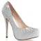 Fabulicious DESTINY-06R - Silver Glitter Mesh Fabric