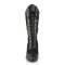 DIVINE-1050 - Black Faux Leather Satin Lace
