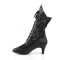DIVINE-1050 - Black Faux Leather Satin Lace