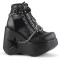 Dynamite-101 - Black Vegan Leather Suede  