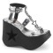 Dynamite-12 - Silver Metallic Vegan Leather