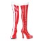 Electra-2090 - Red-White Stretch Patent