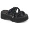 Emily-07 - Black Vegan Leather Hologram Pat